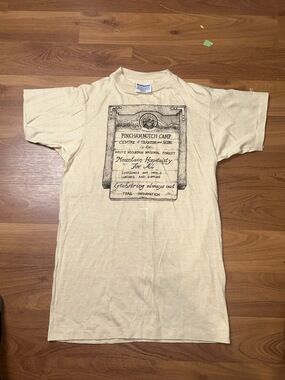 Vtg 80s Hanes Pinkham Notch Camp White Mountain National Forest graphic t-shirt